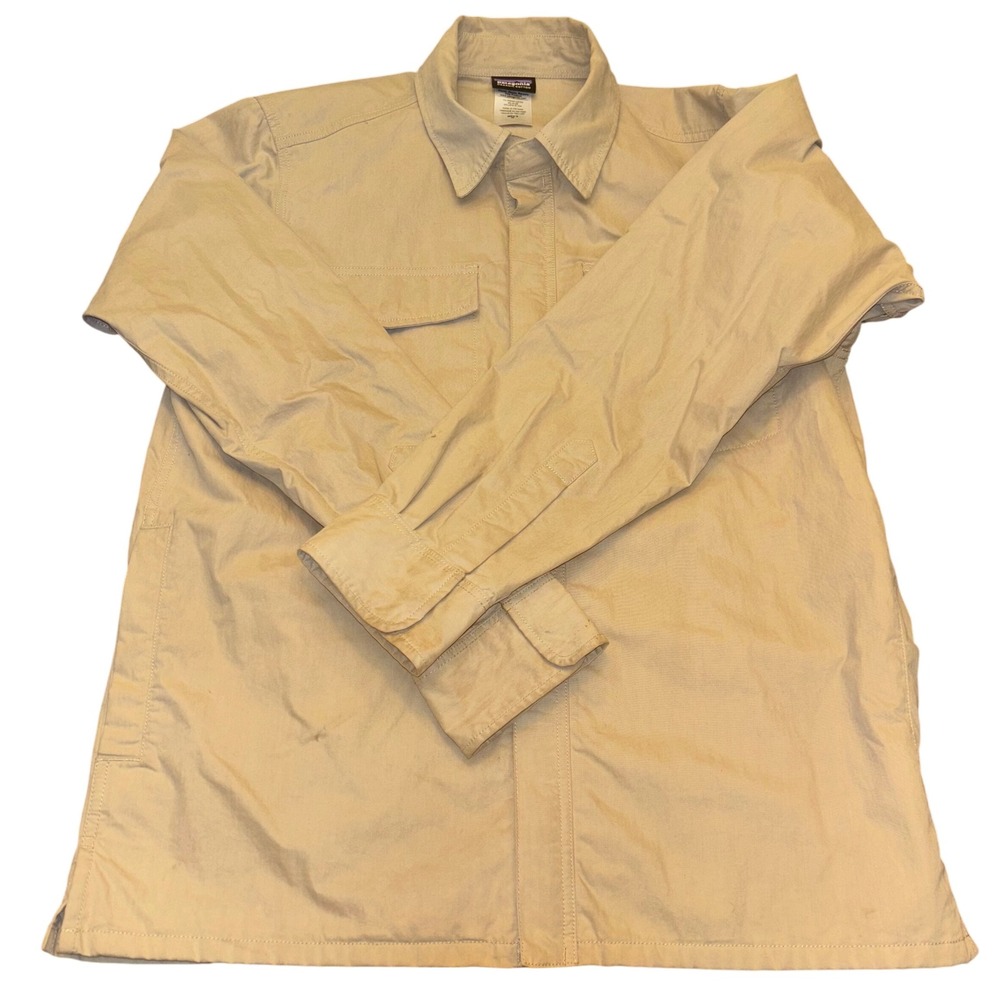 Patagonia | Mens‎ M | Long Sleeve Zip Up Shirt Jacket | Khaki | Organic Cotton